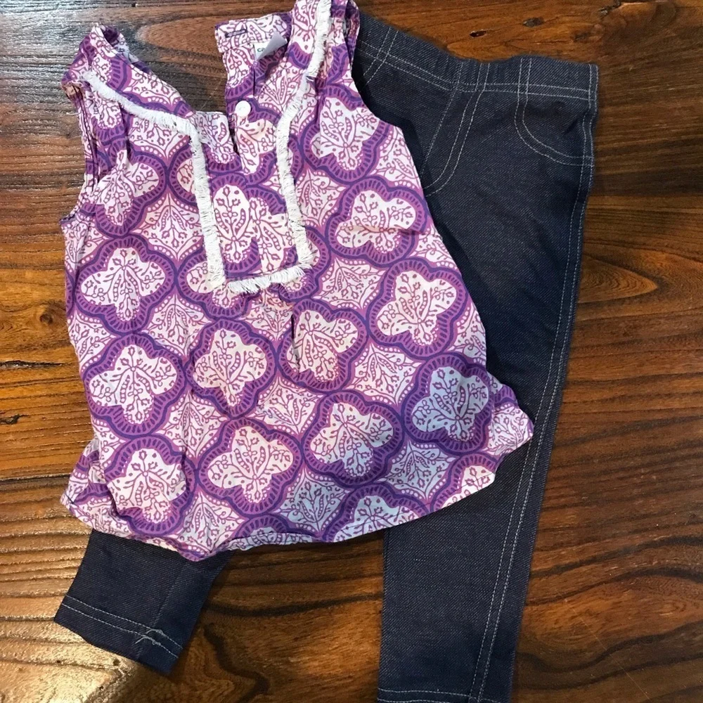 🐥Carters Blouse and Jeggings - Picture 2 of 5